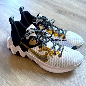 Nike Giannis Immortality White Gold Mens Shoes Sneakers CZ4099-100 Size 10.5